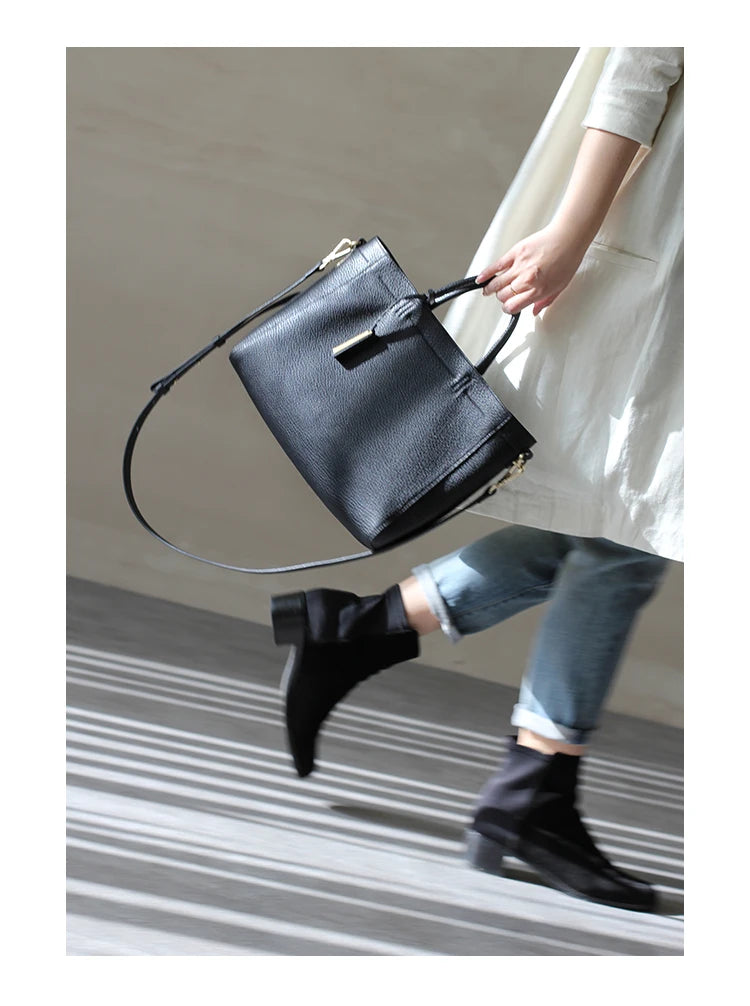 Luxury Women Handbag 100% Real Cow Leather Temperament Single Shoulder Messenger Bag Stuitable For Commuting