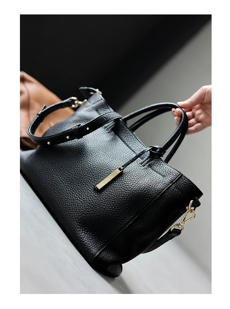 Luxury Women Handbag 100% Real Cow Leather Temperament Single Shoulder Messenger Bag Stuitable For Commuting