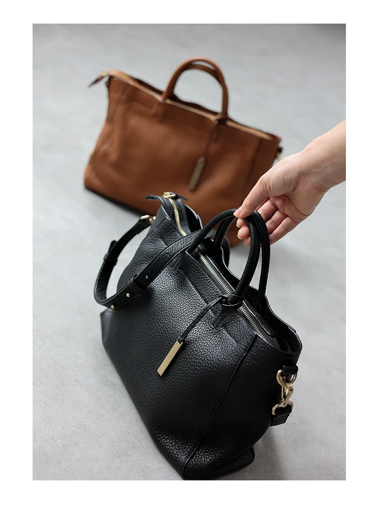 Luxury Women Handbag 100% Real Cow Leather Temperament Single Shoulder Messenger Bag Stuitable For Commuting