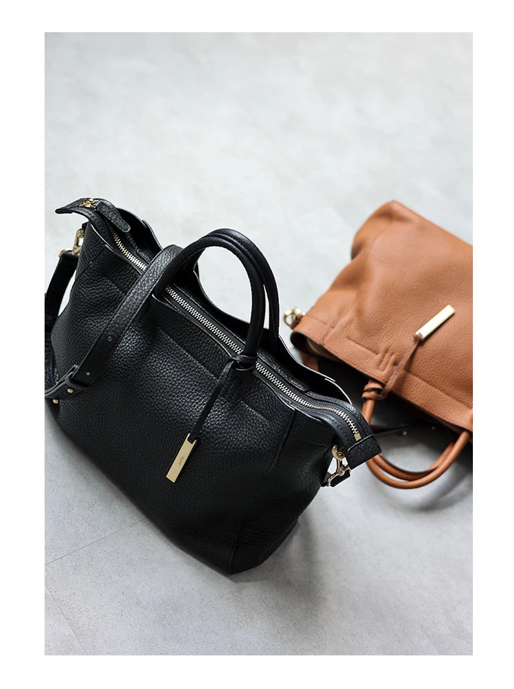 Luxury Women Handbag 100% Real Cow Leather Temperament Single Shoulder Messenger Bag Stuitable For Commuting