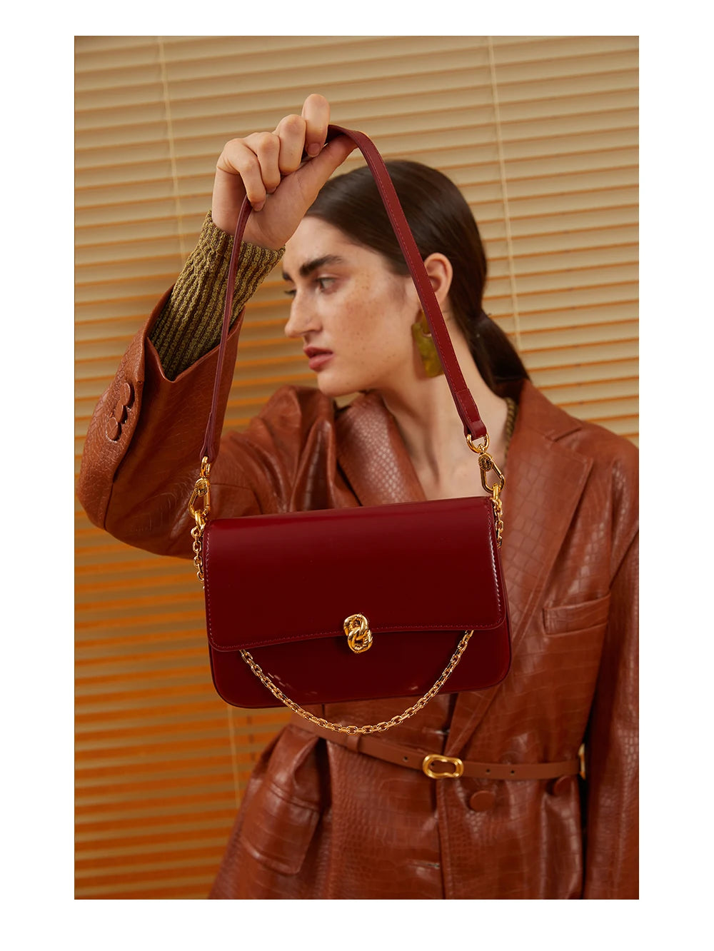 LA FESTIN Designer Handbag 2022 New Fashion One-shoulder Messenger Retro Leather Chain Small Square Bag Original Women Brand