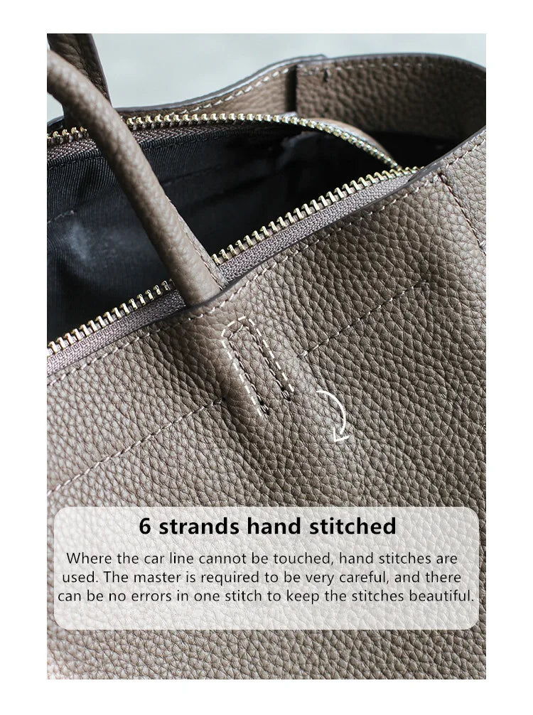 Luxury Women Handbag 100% Real Cow Leather Temperament Single Shoulder Messenger Bag Stuitable For Commuting