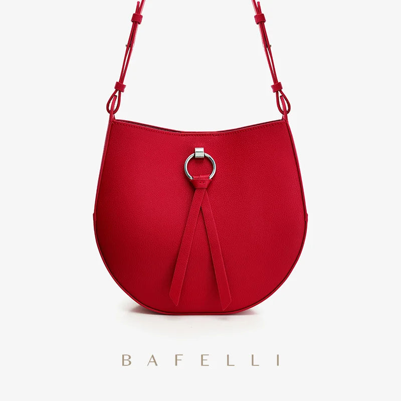 CLASSIC 2023 WOMEN'S BAG BAFELLI BRAND BACKPACK STYLISH FEMALE SHOULDER CROSSBODY SADDLE VINTAGE STYLE LEATHER PURSE RETRO