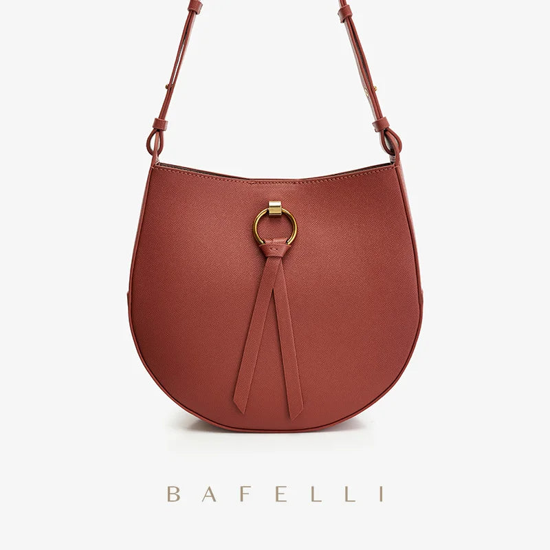 CLASSIC 2023 WOMEN'S BAG BAFELLI BRAND BACKPACK STYLISH FEMALE SHOULDER CROSSBODY SADDLE VINTAGE STYLE LEATHER PURSE RETRO