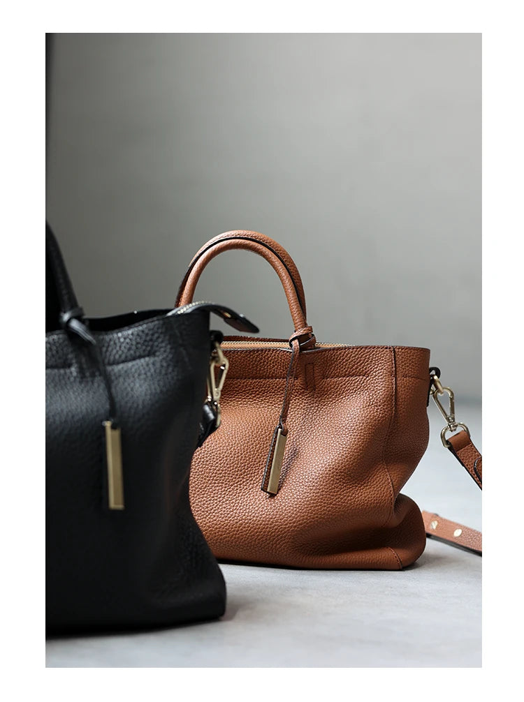 Luxury Women Handbag 100% Real Cow Leather Temperament Single Shoulder Messenger Bag Stuitable For Commuting