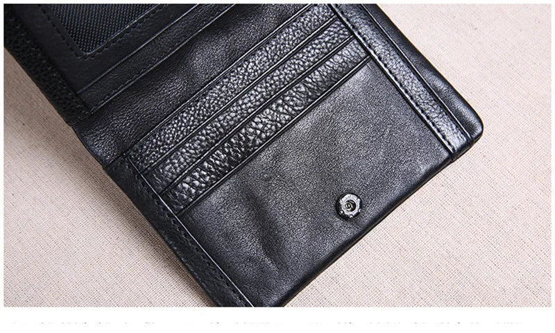 PNDME designer luxury genuine leather men women's wallet handmade soft first layer cowhide youth simple black short small purse