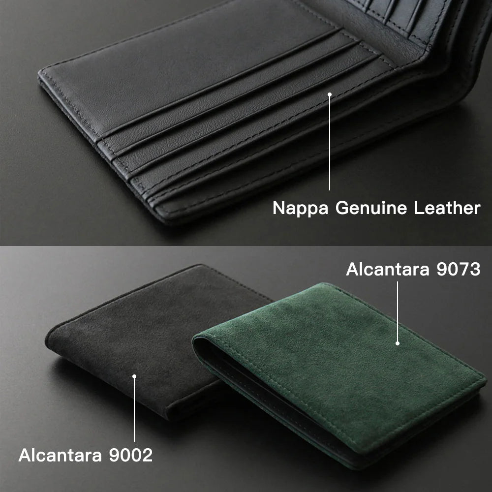 YMW ALCANTARA Wallet Women & Man Card Holder Bag Luxury Artificial Leather Slim Cards Small Thin Card Package