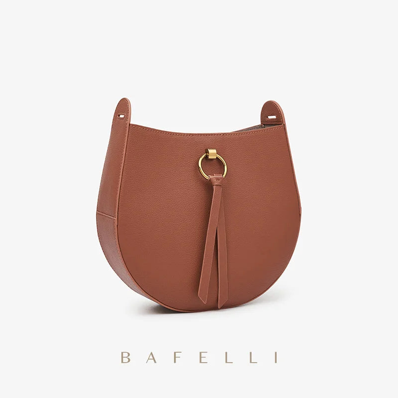 CLASSIC 2023 WOMEN'S BAG BAFELLI BRAND BACKPACK STYLISH FEMALE SHOULDER CROSSBODY SADDLE VINTAGE STYLE LEATHER PURSE RETRO