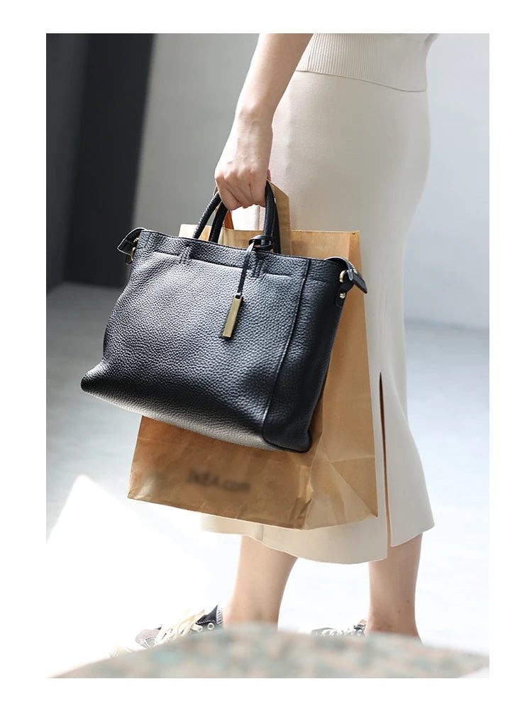 Luxury Women Handbag 100% Real Cow Leather Temperament Single Shoulder Messenger Bag Stuitable For Commuting