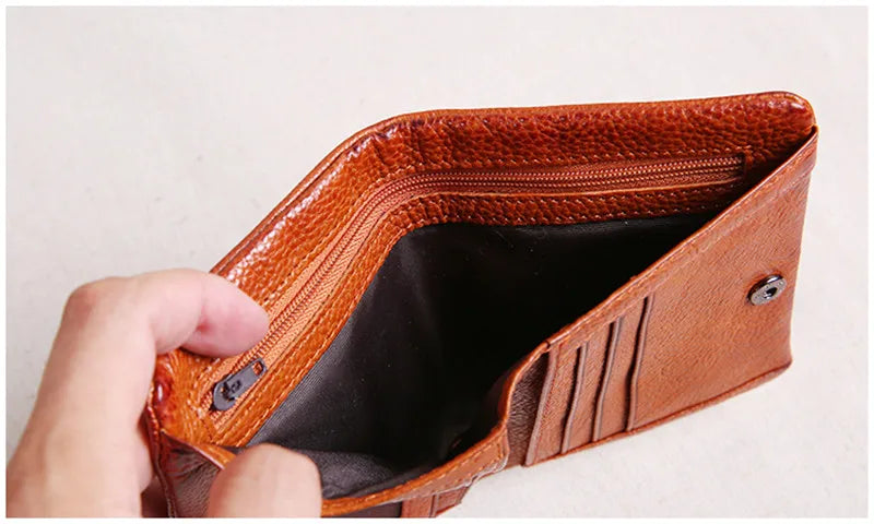 PNDME designer luxury genuine leather men women's wallet handmade soft first layer cowhide youth simple black short small purse