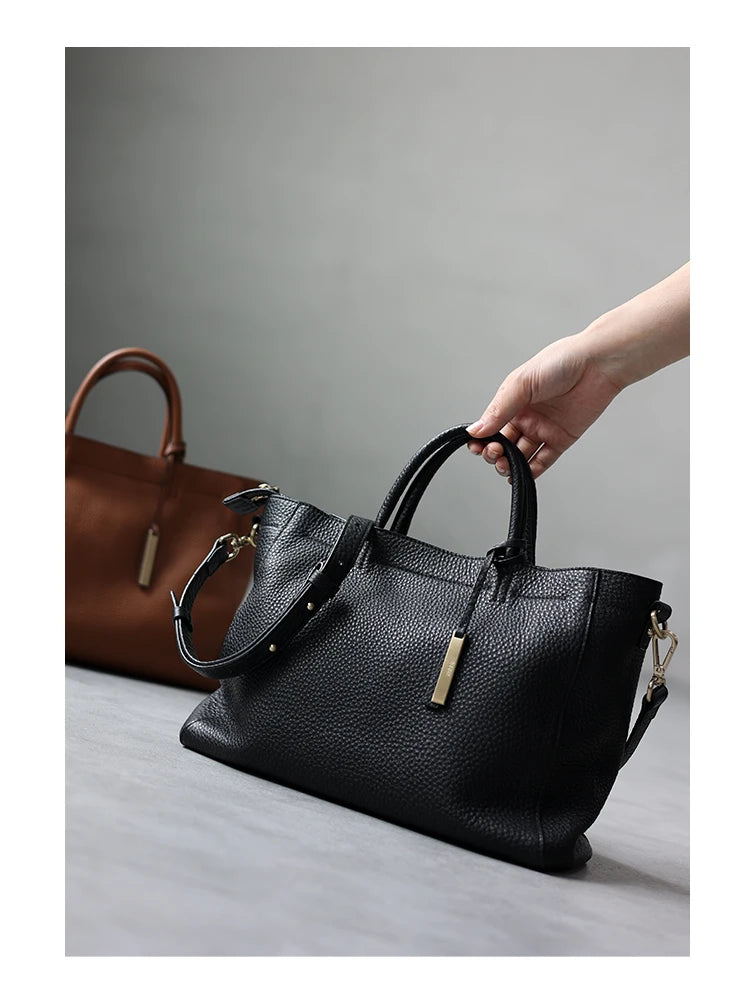 Luxury Women Handbag 100% Real Cow Leather Temperament Single Shoulder Messenger Bag Stuitable For Commuting