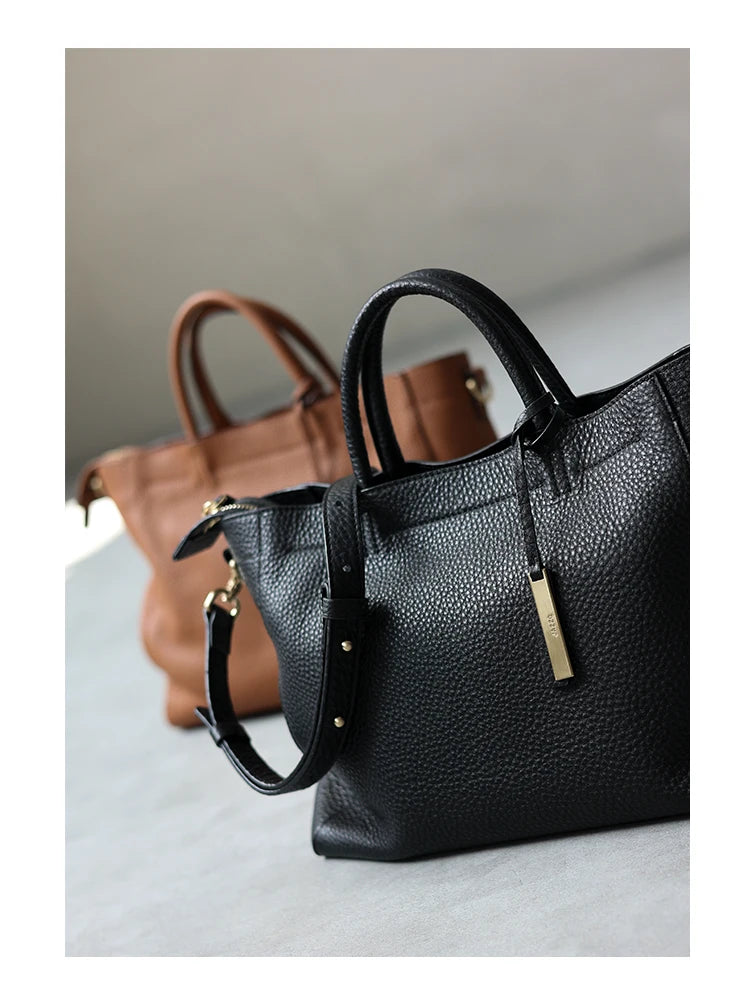 Luxury Women Handbag 100% Real Cow Leather Temperament Single Shoulder Messenger Bag Stuitable For Commuting