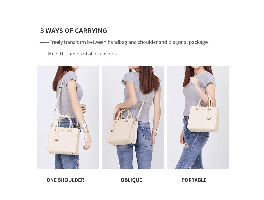 LA FESTIN 2024 New Women Handbags Shoulder Bag Large capacity Messenger Tassel Design Luxury Leather Female Bag Crossbody Bag