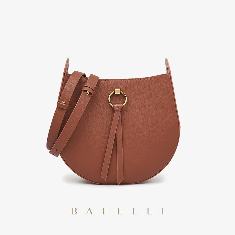 CLASSIC 2023 WOMEN'S BAG BAFELLI BRAND BACKPACK STYLISH FEMALE SHOULDER CROSSBODY SADDLE VINTAGE STYLE LEATHER PURSE RETRO