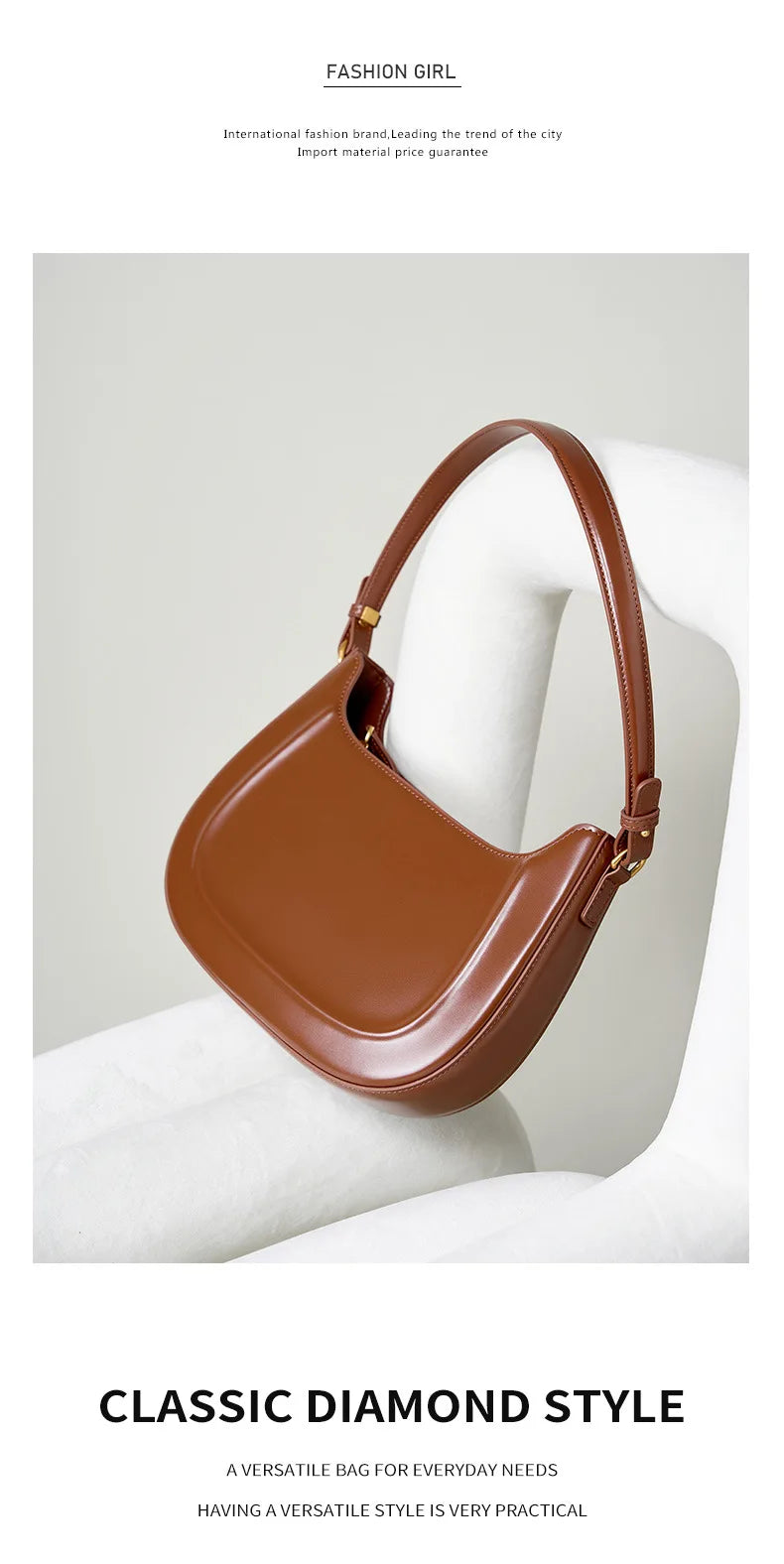 Genuine leather red shoulder bag woman minimalist crossbody bag cowhide handbags female luxury bag armpit bag saddle bag