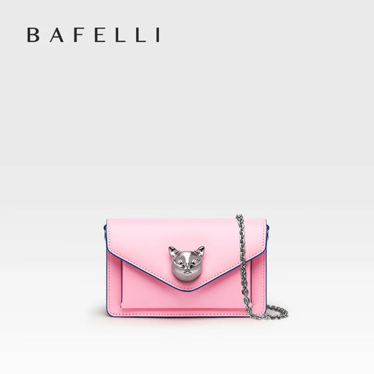 BAFELLI MINI CHAIN WOMEN'S BAG 2023 NEW LUXURY FASHION SHOULDER CROSSBODY STYLIST CAT BRAND GENUINE LEATHER DESIGNER STYLE