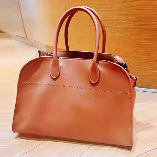 Genuine Leather Tote Bags For Women Luxury Designer Handbags And Purses 2024 New In First Layer Cowhide Large Capacity Shoulder