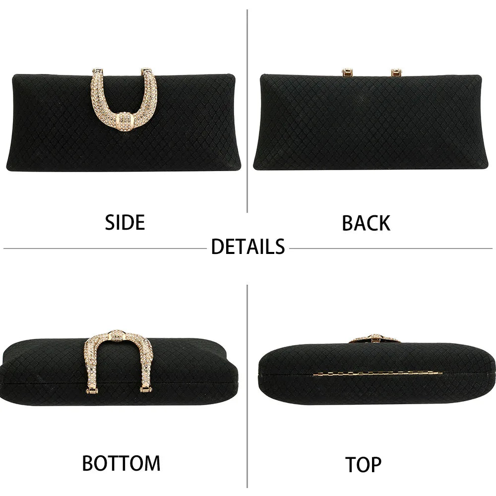 YYW Evening Bags For Women Fashion Gold Luxury Clutches And Purse Chain Shoulder Bags Handbags Banquet Glitter Clutch Sac A Main