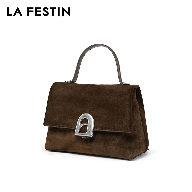 LA FESTIN Original Bags for Women 2024 Handbags Suede Bag Designer Luxury Bag Shoulder Crossbody Bags Autumn and Winter Bags