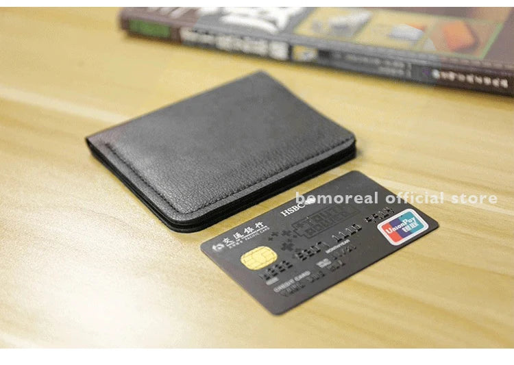 Genuine Leather Casual Men Wallet Luxury Design Short Purse Slim Card Holders Solid Money Bag Ultra Thin Minimalist Wallets