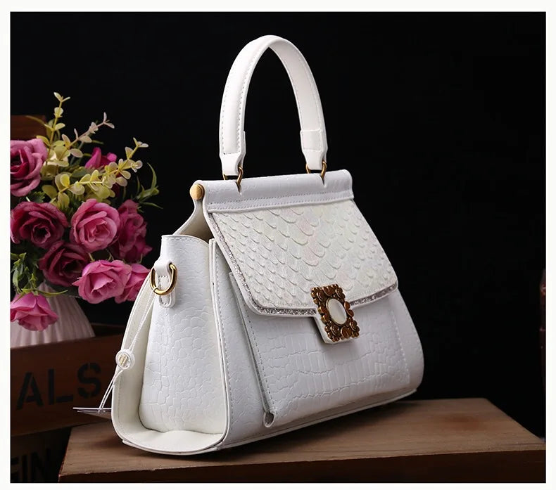 Women's Handbag 2024 Summer New Genuine Leather Handbag Advanced Light Luxury Fashion Designer One Shoulder Crossbody Bag