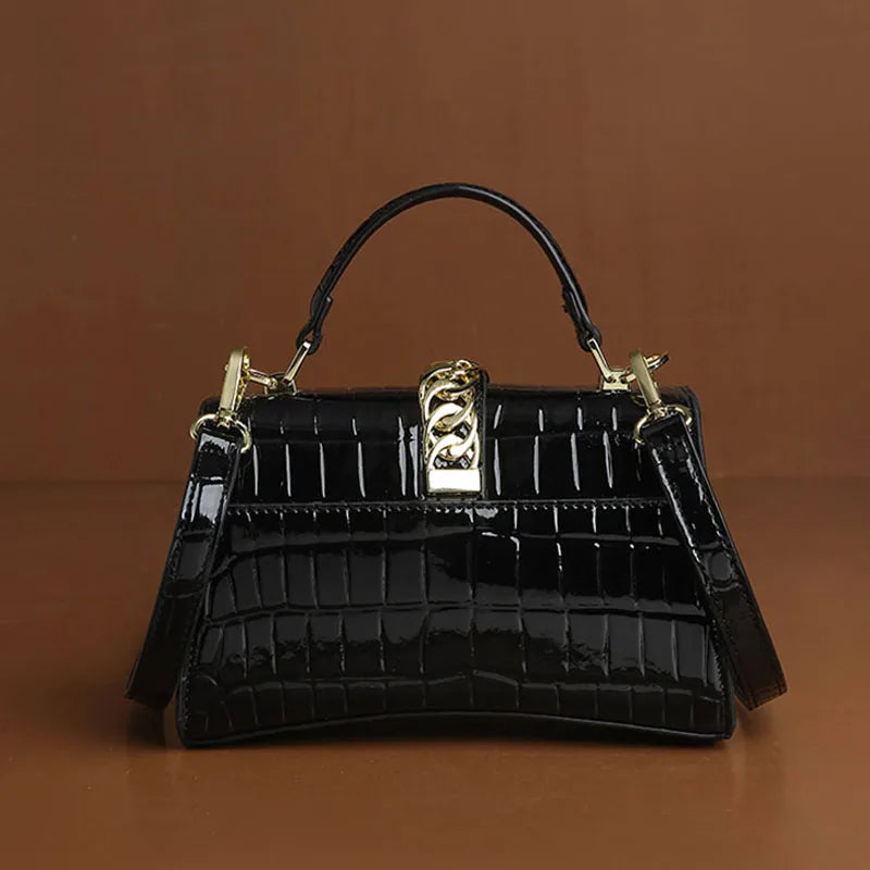 Real leather Handbag women's bag Crocodile patterned cowhide fashion luxury ladies handbags famous brand Women's leather bags