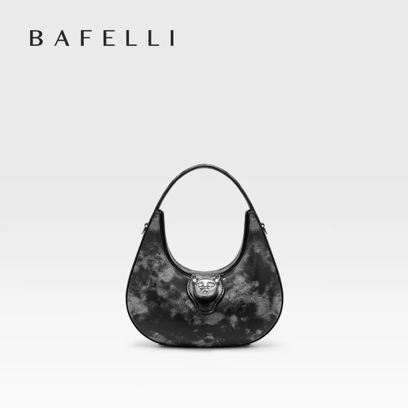 BAFELLI 2024 WOMEN'S BAG LUXURY BRAND GENUINE LEATHER CAT FASHION FEMALE TRENDING ORIGINAL PURSE DESIGNER LADY SHOULDER HANDBAGS