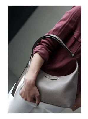 2022 New Arrival Underarm Bag Women Genuine Leather Crossbody Bag Fashion Female Nylon Handbag Luxury Messenger Purses