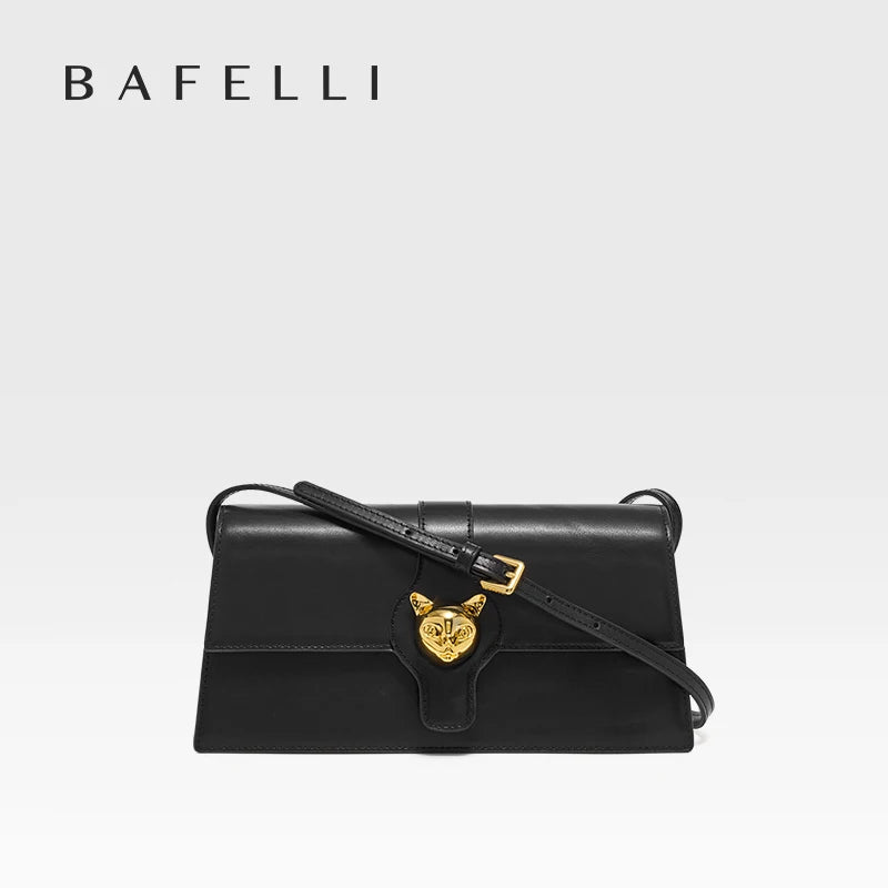 BAFELLI 2023 NEW WOMEN'S LUXURY BAGS NAMELESS CAT SERIES BRAND FASHION HANDBAG LEATHER CLUTCH STYLISH EVENING CASUAL PURSE