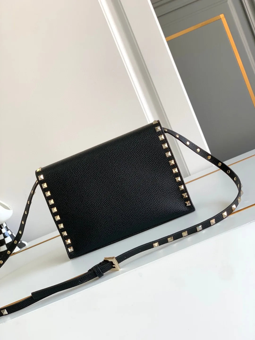 2024 Luxury Design Rivet Crossbody Bag Women Genuine Leather Single Ladies Hand Bags Shoulder Messenger Stud Purses and Handbag