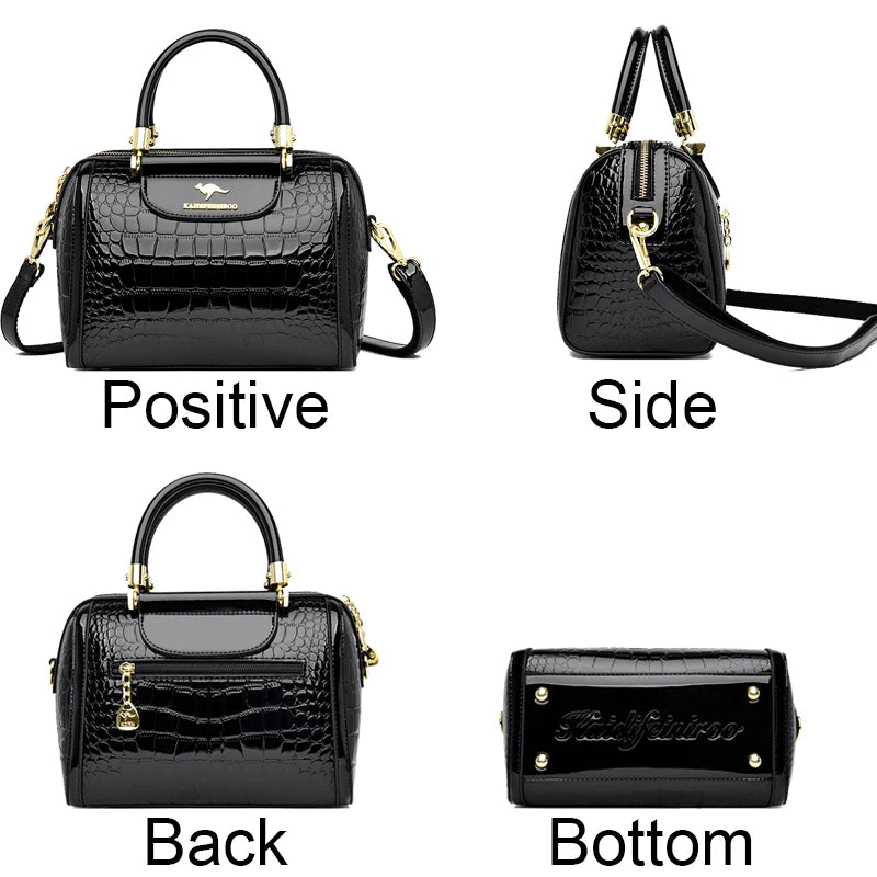 2024 New Fashion Crocodile pattern Women Handbag Luxury Designer Female Shoulder Bags Retro Trendy Girl's Tote Bolsas Wallet Sac