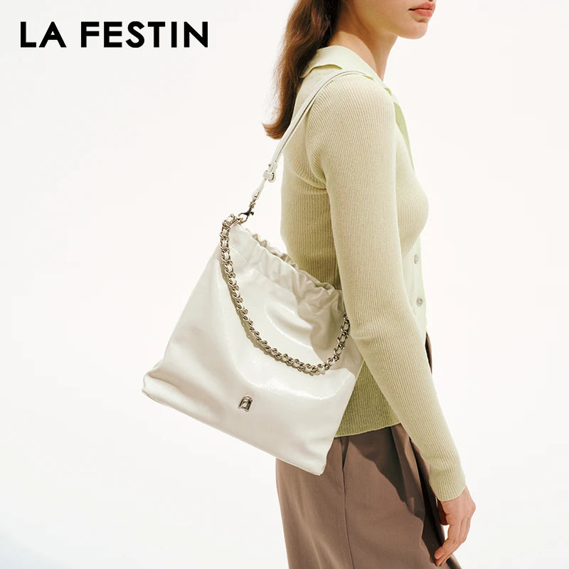 LA FESTIN Original 2024 New Women's bag Chain Bag Large Capacity Tote Bag Ladies Shoulder Bag Fashion Designer Crossbody Bag