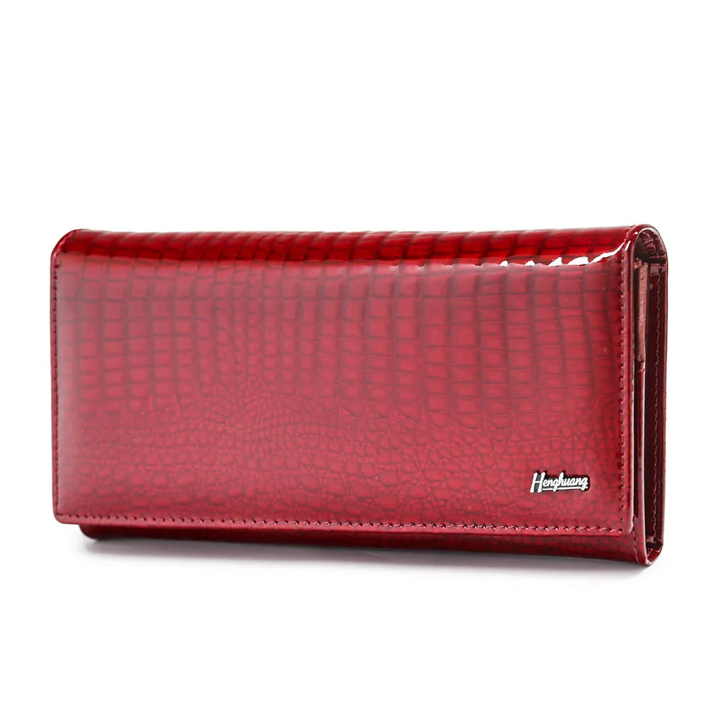 HH New Women Wallets  Luxury Brand Alligator Long Genuine Leather Ladies Clutch Coin Purse Fashion Female Crocodile Cow Moneybag