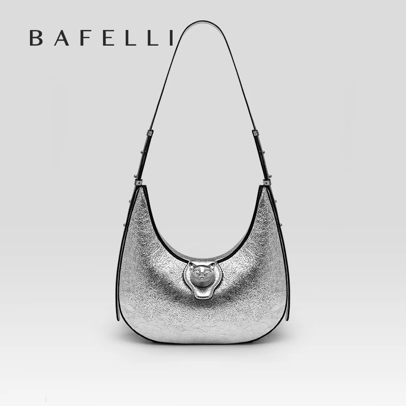 BAFELLI 2024 WOMEN'S BAG LUXURY BRAND GENUINE LEATHER CAT FASHION FEMALE TRENDING ORIGINAL PURSE DESIGNER LADY SHOULDER HANDBAGS