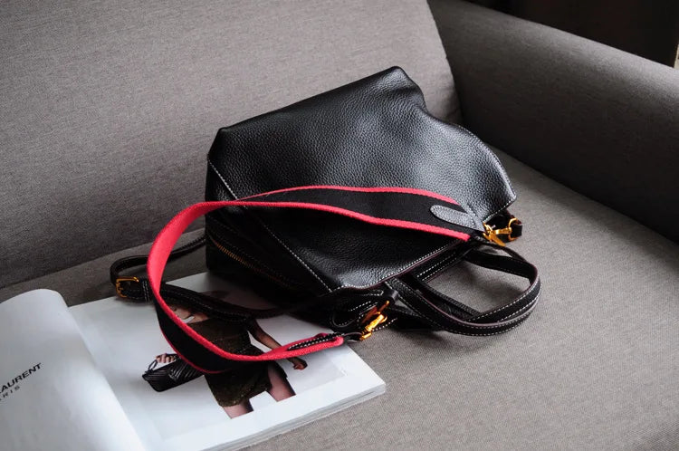 New Women Soft Top Layer Cowhide Women's Bag Shoulder Strap Casual Simple Leather Women's Bag Luxury Designer Shoulder Crossbody