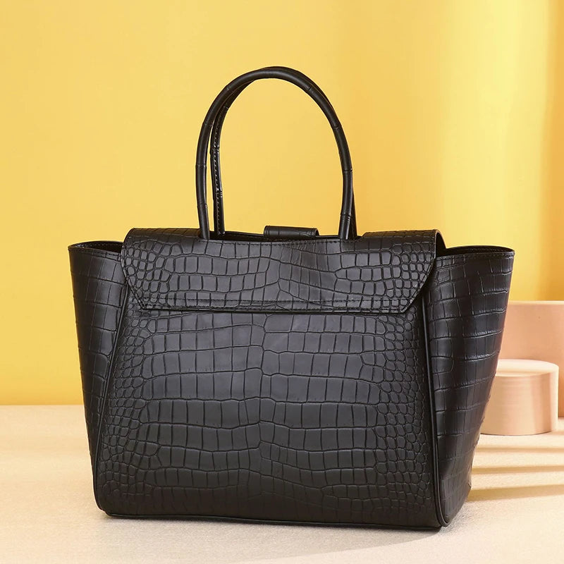 High quality Genuine leather Bags for women Luxury bag Women's handbag Crocodile patterned real cowhide bag fashion women bag