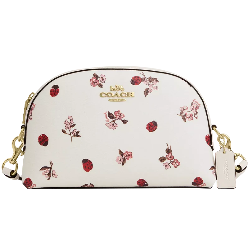 Madi Crossbody Bag With Ladybug Floral Print In Signature Canvas Leather Shoulder Bag