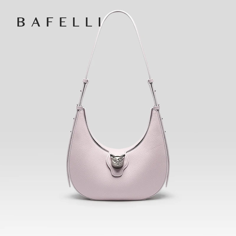 BAFELLI 2024 WOMEN'S BAG LUXURY BRAND GENUINE LEATHER CAT FASHION FEMALE TRENDING ORIGINAL PURSE DESIGNER LADY SHOULDER HANDBAGS