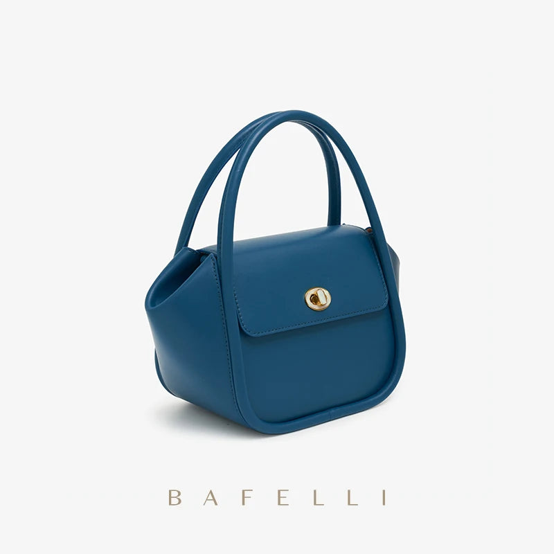 BAFELLI NEW 2024 WOMEN'S HANDBAG WINTER WOOL FASHION BENTO EVENING LEATHER ORIGINAL STYLE LUXURY BRAND PURSE SHOULDER CASUAL