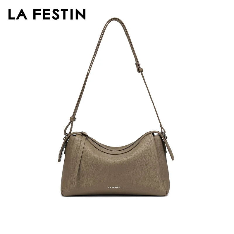 LA FESTIN Original Brand 2024 New Women's bag Large Capacity Bags Shoulder Bags Ladies Handbag Leather Bag Fashion Crossbody Bag