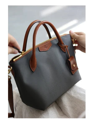 Women's Crossbody Bag Female Luxury Handbag Nylon With Genuine Leather Shoulder Bag Large Capacity Tote For Work