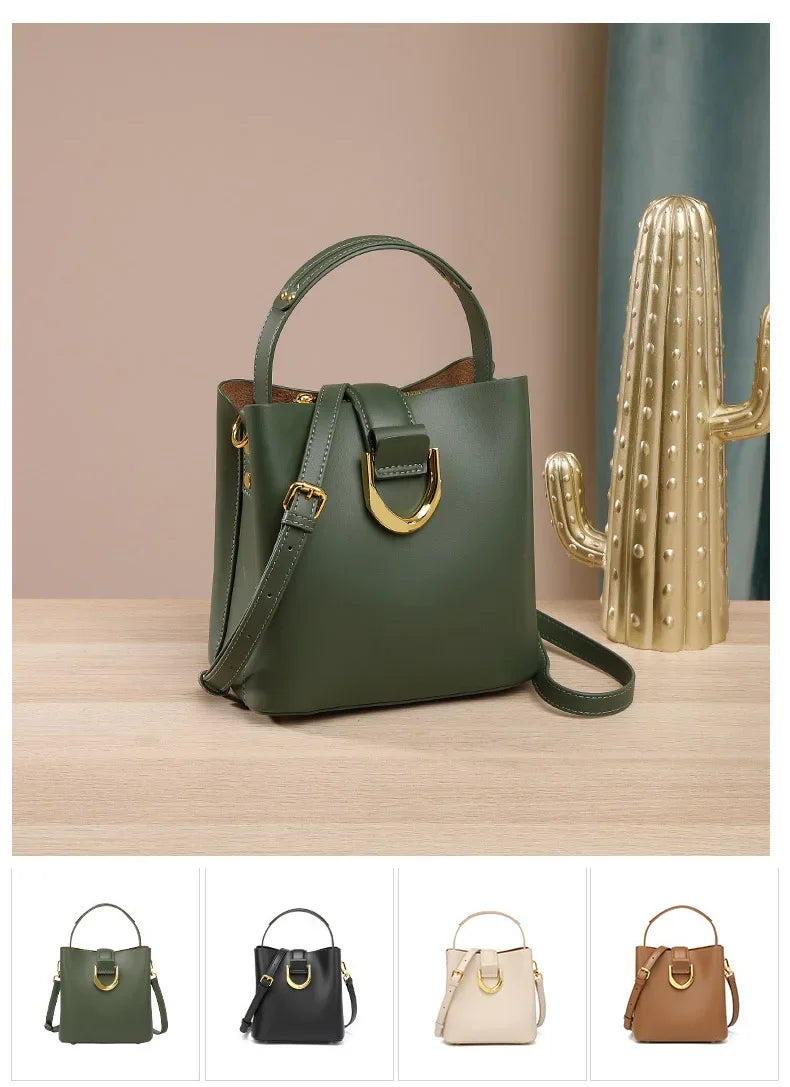 Fashionable Women's Bag, luxurious Handbag, leather Casual Crossbody Bag, High-Quality Shoulder Bag, Bucket Bag