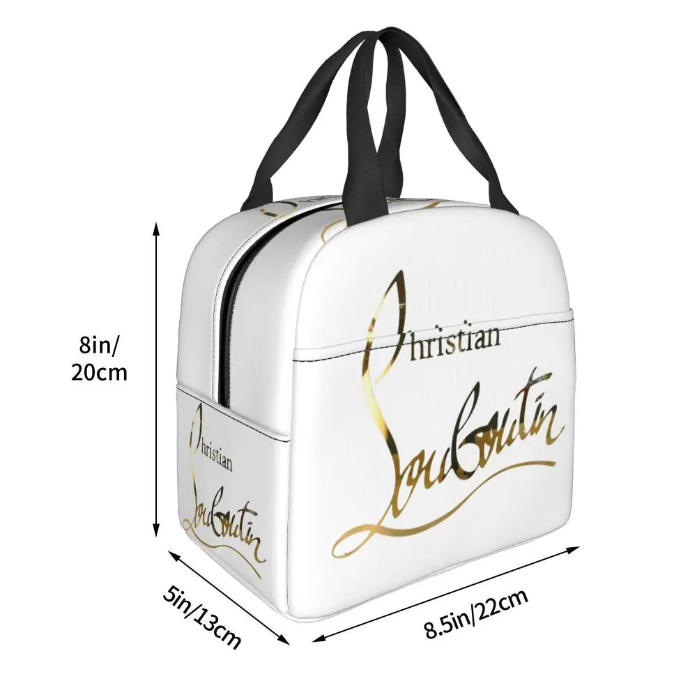 Christians High Heels Louboutins Insulated Lunch Bags Thermal Bag Meal Container Lady Beauty Large Tote Lunch Box Bento Pouch