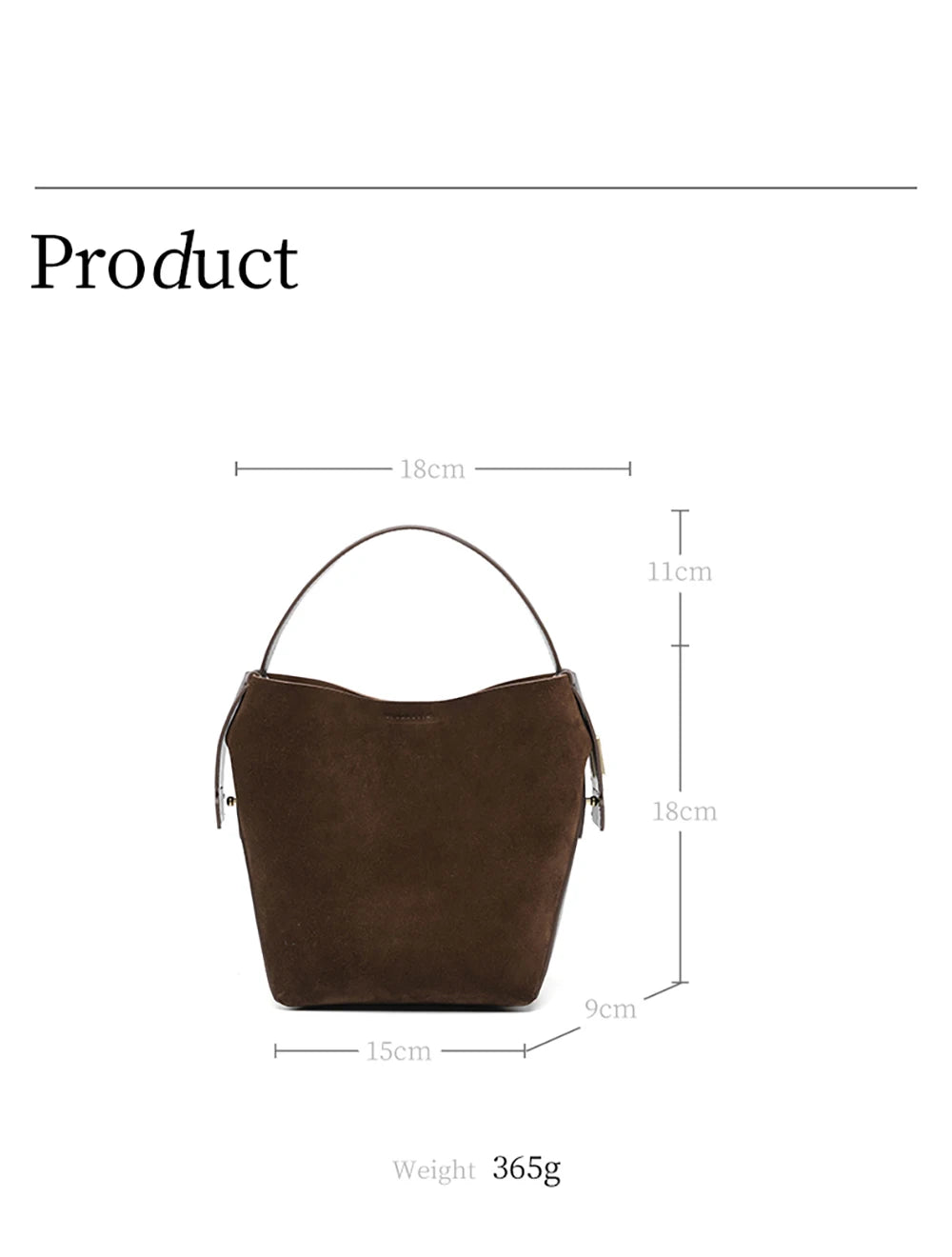 LA FESTIN Original 2024 New Handbags Women Suede Leather Bag Luxury Brand Bucket Bag Fashion Shoulder Bag Crossboby Bag