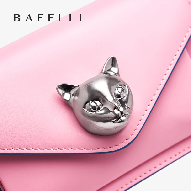 BAFELLI MINI CHAIN WOMEN'S BAG 2023 NEW LUXURY FASHION SHOULDER CROSSBODY STYLIST CAT BRAND GENUINE LEATHER DESIGNER STYLE