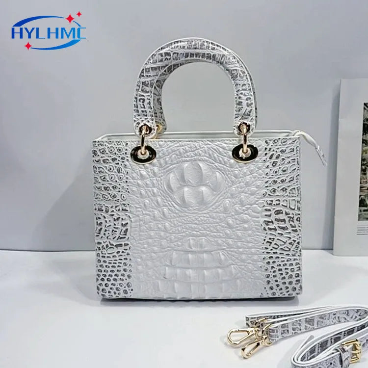 Luxury Fashion Crocodile Leather Women Handbags Alligator Small Brand Shoulder Messenger Bag Female Temperament Bags 2024 New