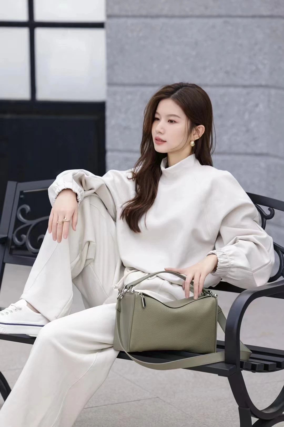 Fashion Large Capacity Lychee Genuine Leather Handbags For Women Luxury High Quality Cowhide Jade Pillow Bag High-end Dinner Bag