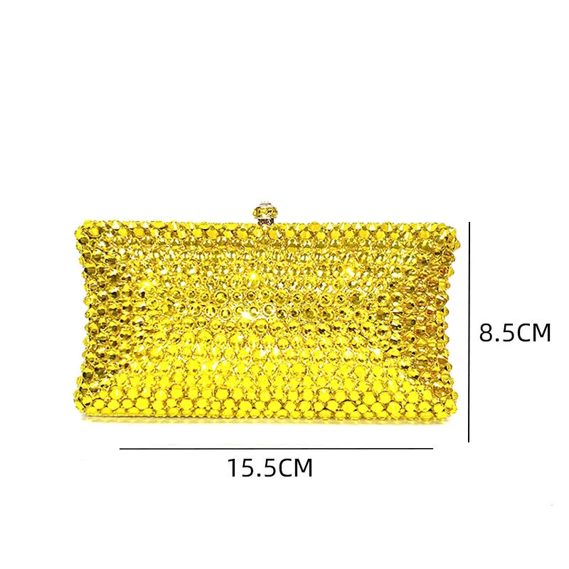 SMALL Classical Bridal wedding party purses women evening party luxury diamonds full crystal clutches elegant purses