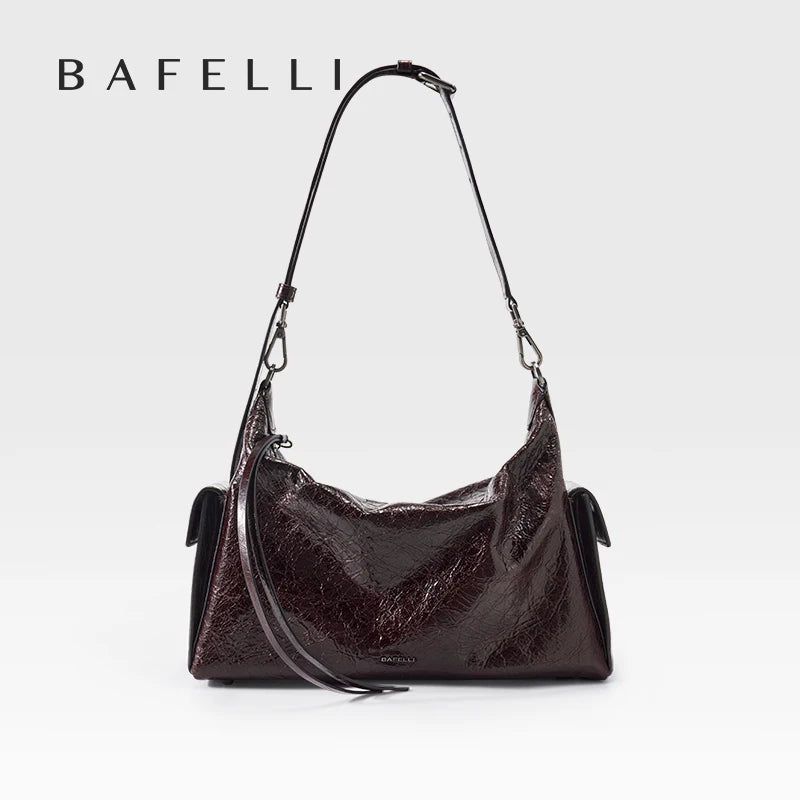 BAFELLI 2024 NEW WOMEN'S TOTE BAG UNISEX LARGE TRAVEL GENUINE LEATHER DESIGNER LUXURY BRAND CROSSBODY CASUAL BAGS FASHION