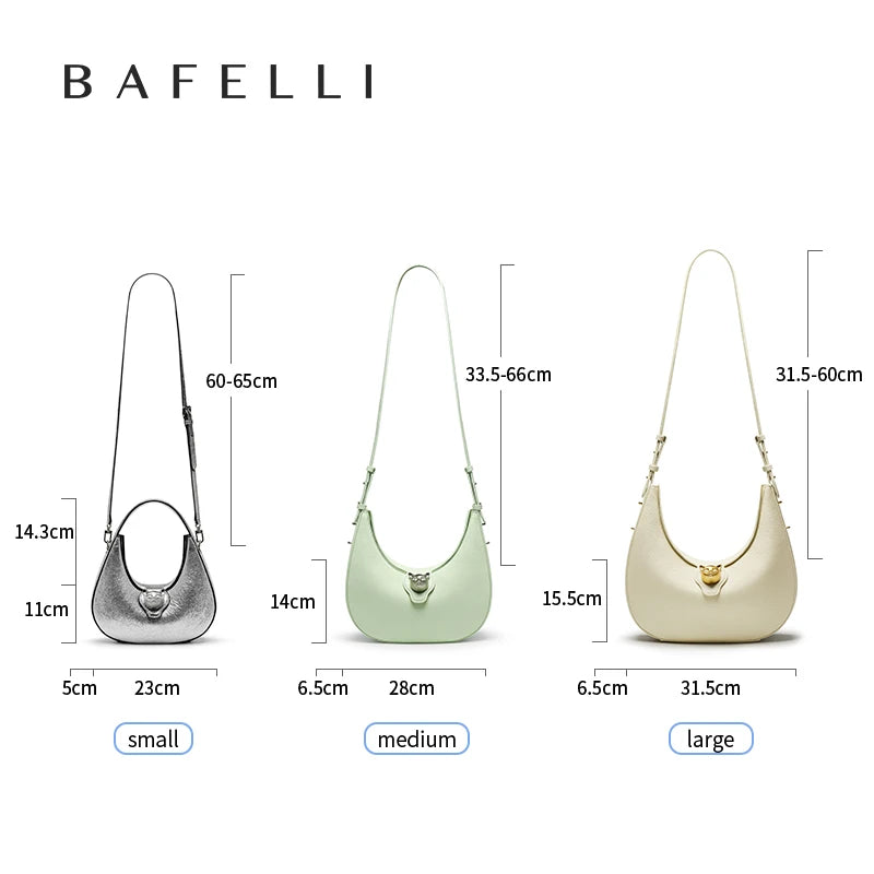 BAFELLI 2024 WOMEN'S BAG LUXURY BRAND GENUINE LEATHER CAT FASHION FEMALE TRENDING ORIGINAL PURSE DESIGNER LADY SHOULDER HANDBAGS